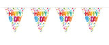 Happy Bday Dots Bunting - 10 meter - Girlang