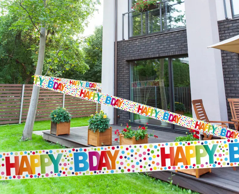 Happy Bday Dots Marking Tape - 15 meter - Markeringstejp