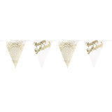 HBD Luxury Gold Bunting - 6 meter - Girlang