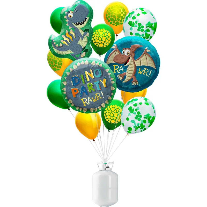 BalloonGaz Set - Cylinder 30 - Dino - 15 ballonger - Heliumgas set