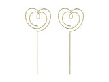 Hjärtformade toppers guld (1 pkt / 2 pc.)