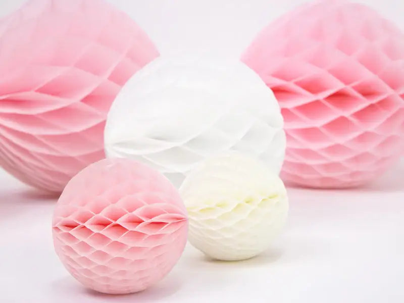 Honeycomb Ball ljusrosa 10 cm 10-pack