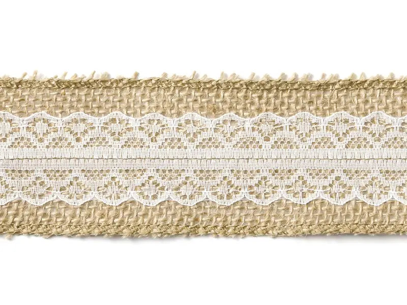 Jute tape with lace 5x500cm