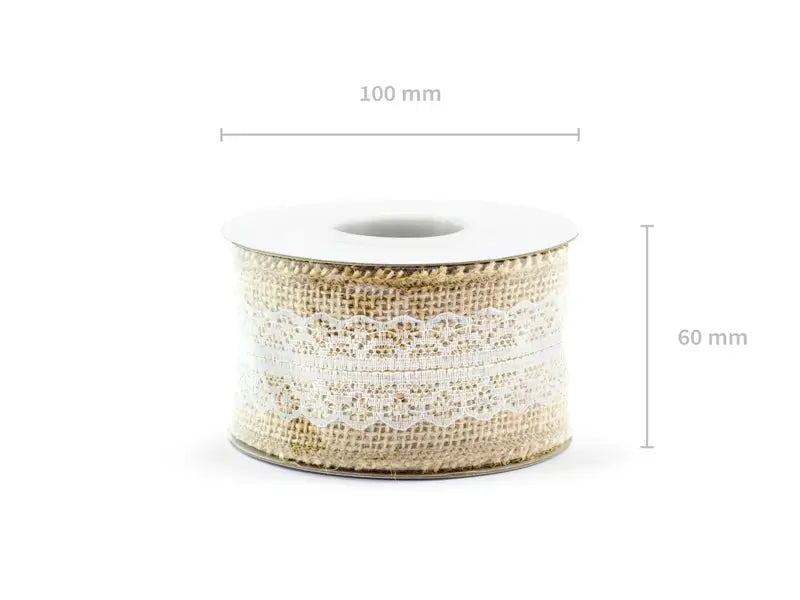 Jute tape with lace 5x500cm