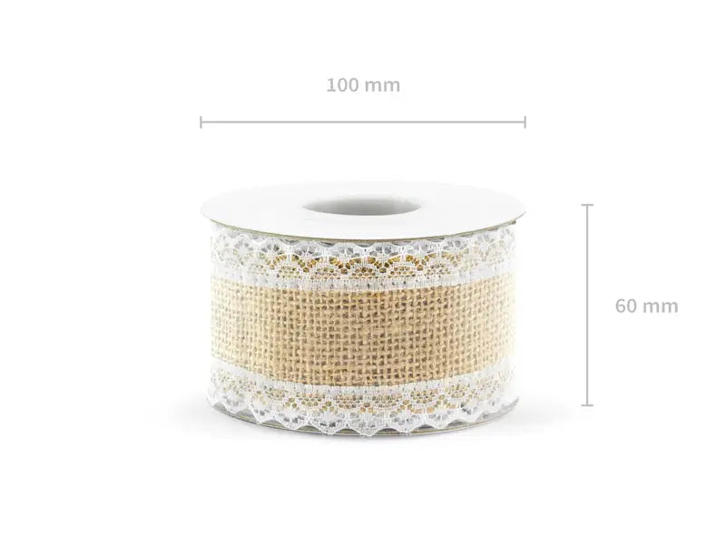 Jute tape with lace 5x500cm