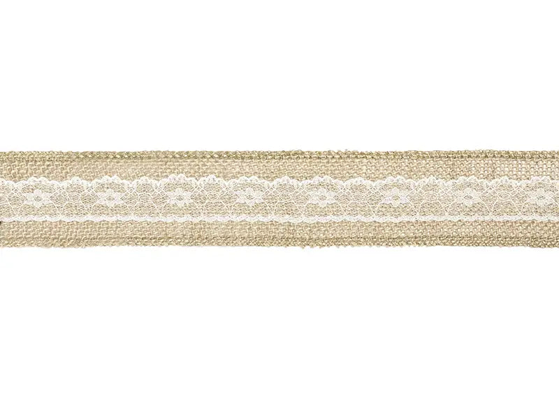 Jute tape with lace 5x500cm