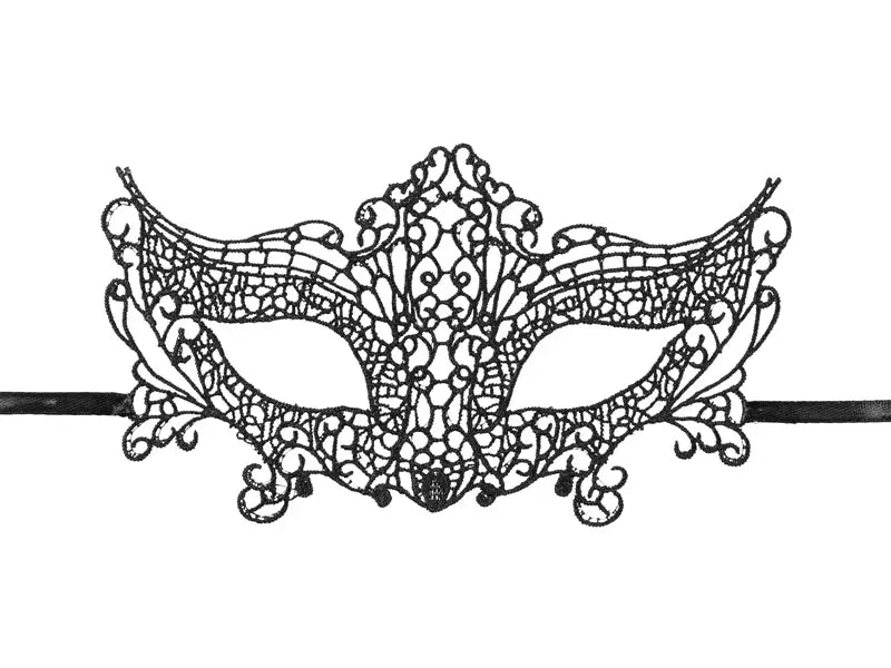 Carnival mask lace pattern 3 black