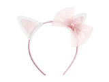 Kitty diadem med rosett rosa