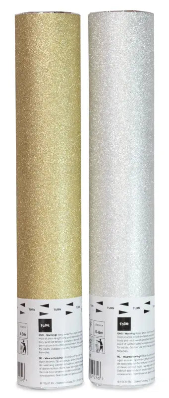 Konfettikanon Glitter blandat Guld/Silver - 28 cm - Konfettikanon