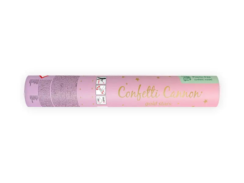 Confetti cannon golden stars 20cm