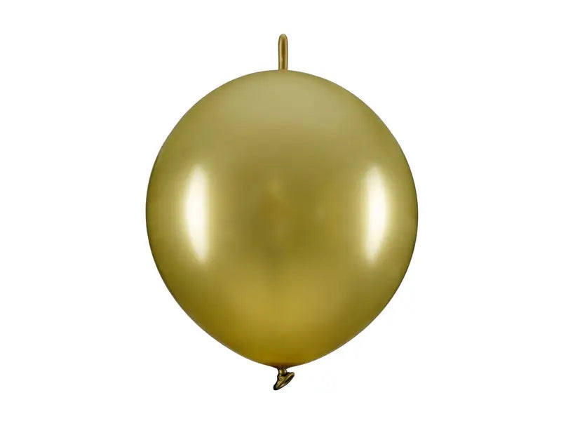 Länkbart Ballonger 33 cm guld 20-pack