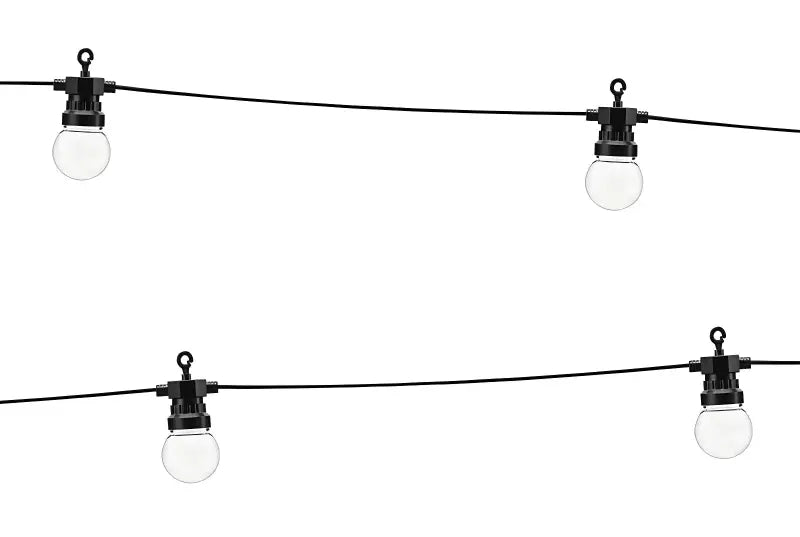 LED Festoon lights black 5m doesn’t contain UK plug