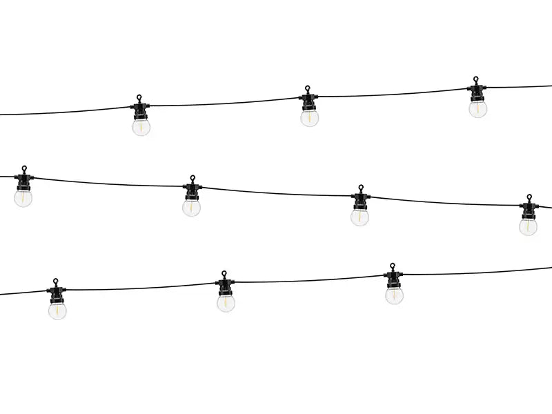 LED Festoon lights black 5m doesn’t contain UK plug