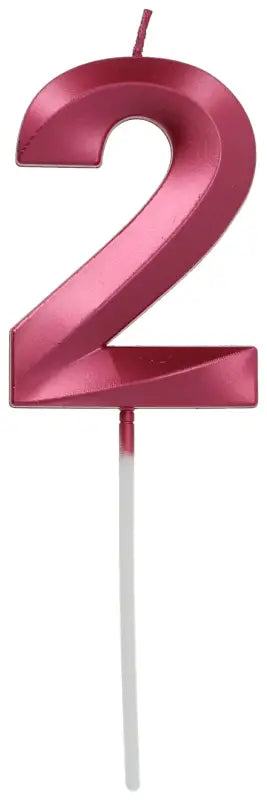 Ljus Glamour Siffra 2 Rosa Metallisk - Ljus