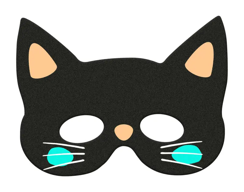 Mask Happy Halloween Svart katt - Mask