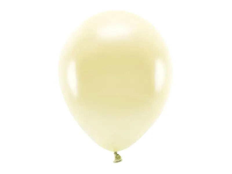 Metallic Eco Ballonger halmfärg 100-pack