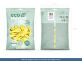 Metallic Eco Ballonger ljusgul 100-pack