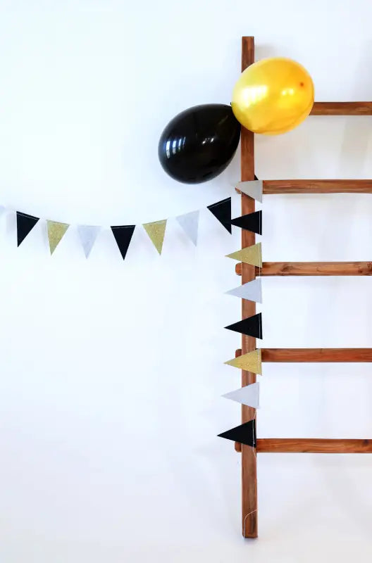 Mini Bunting Glitter Electrum - 2,6 meter - Girlang