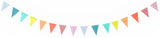 Mini Bunting Pastell Multi-Färgade - 2,6 meter - Girlang