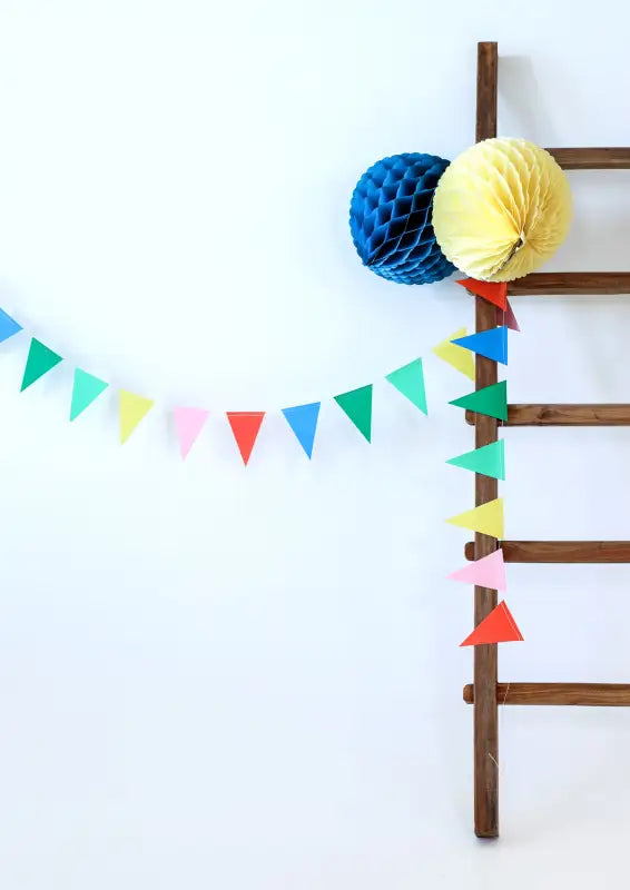 Mini Bunting Retro Multi-Färgade - 2,6 meter - Girlang