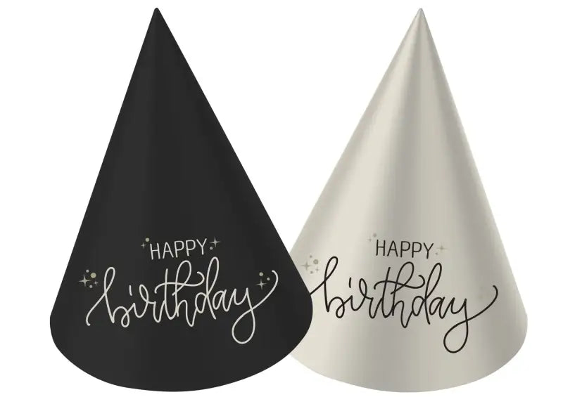 Mini Party Hattar - Crème Noir - 10 cm - 6 stycken - Festhattar