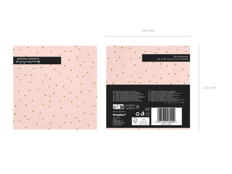 Napkins Dots 33x33 cm (1 pkt / 20 pc.)