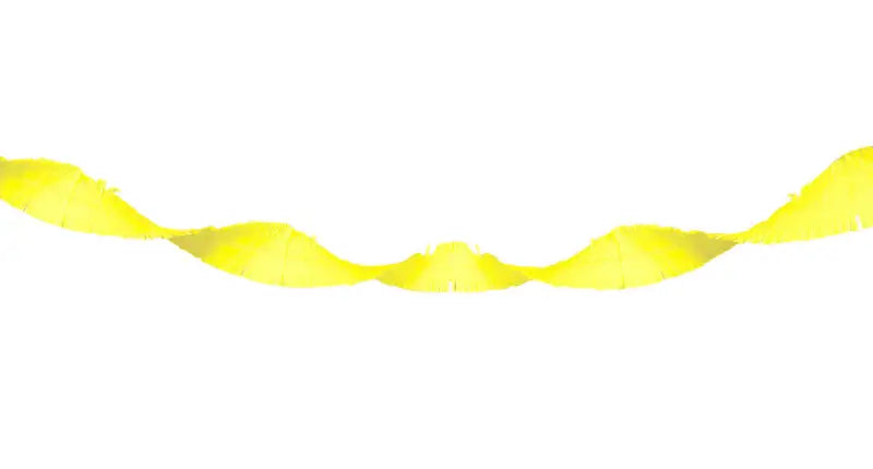 Neon Yellow Crepe Paper Garland - 18 meter - Girlang