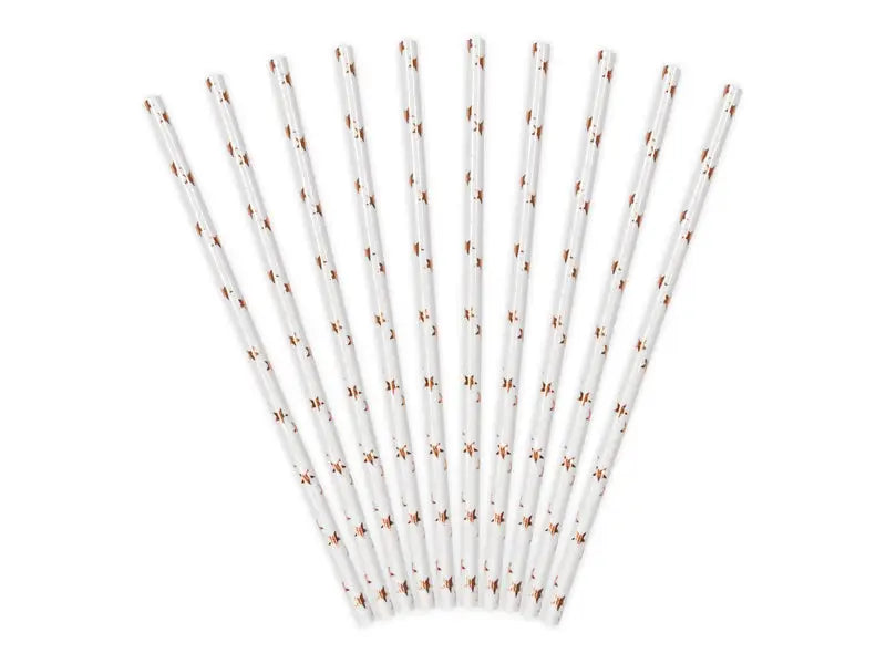 Paper Straws light rose gold 19.5cm (1 pkt / 10 pc.)