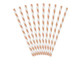 Paper Straws light rose gold 19.5cm (1 pkt / 10 pc.)