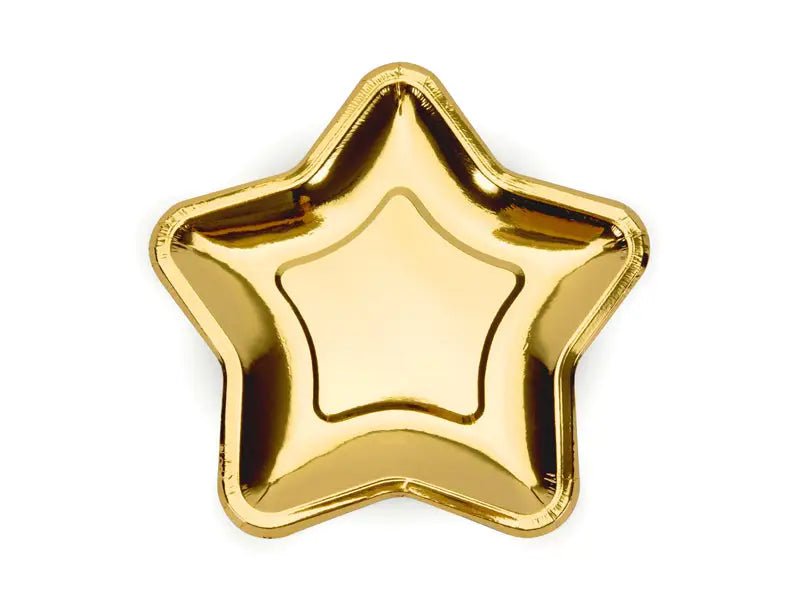 Pappers tallrikar Star guld 18 cm 6-pack