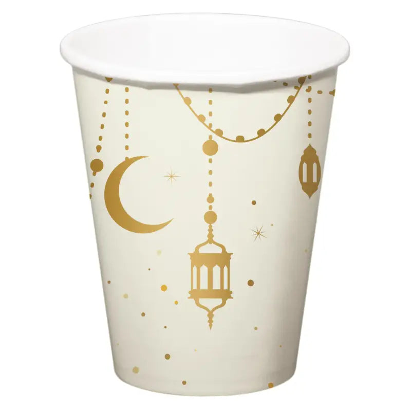 Pappersmug - Eid Mubarak - 250 ml - 8 stycken - Pappersmuggar