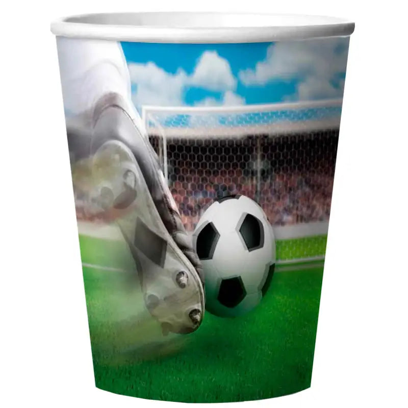 Pappersmug - Fotboll 3D - 4 stycken - Pappersmuggar