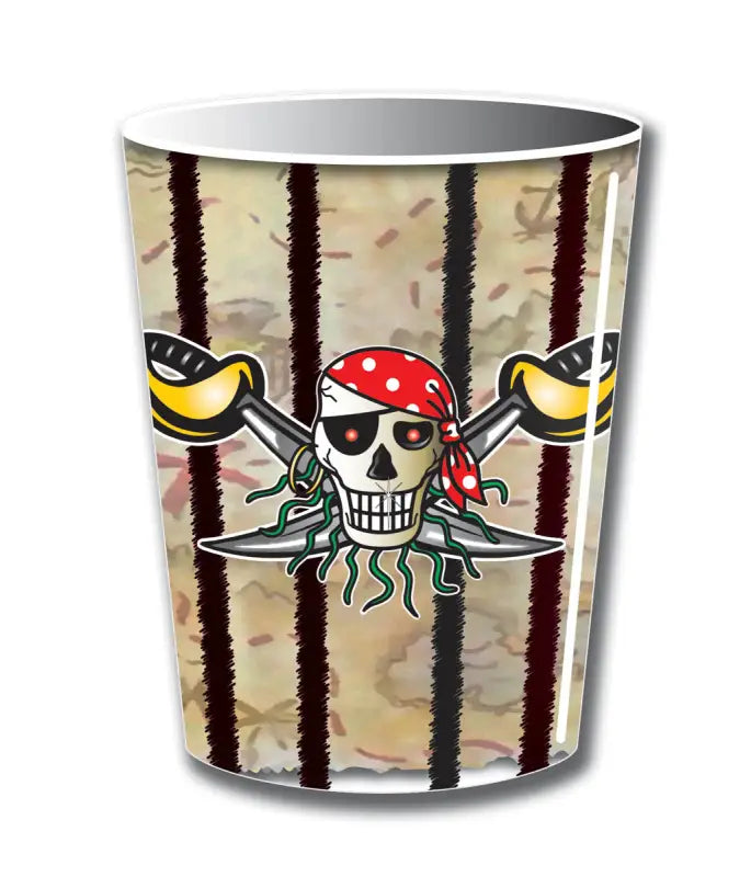 Pappersmug - Red Pirate Pirate - 8 stycken - Koppar/Muggar