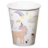 Pappersmug - Unicorns & Rainbows - 250 ml - 6 stycken - Pappersmuggar