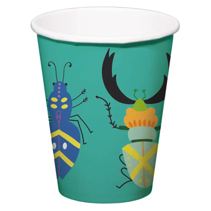 Pappersmug - Buzzing Bugs - 250 ml - 10 stycken - Pappersmuggar