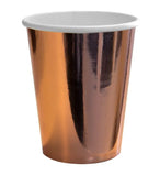 Pappersmug - Rosé Gold Metallic - 250 ml - 8 stycken - Pappersmuggar