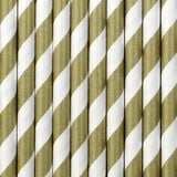 Paper Straws gold 19.5cm (1 pkt / 10 pc.)