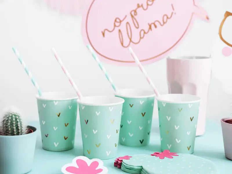 Paper Straws light pink 19.5cm (1 pkt / 10 pc.)