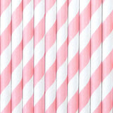 Paper Straws light pink 19.5cm (1 pkt / 10 pc.)