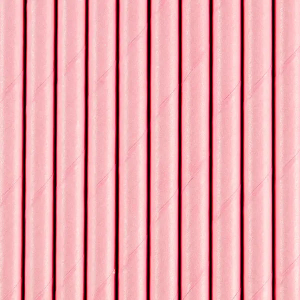 Paper Straws light pink 19.5cm (1 pkt / 10 pc.)