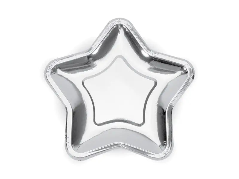 Papperstallrikar Star silver