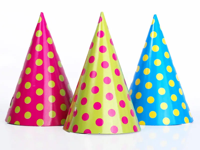 Partyhattar med Prickar Mix 6-pack