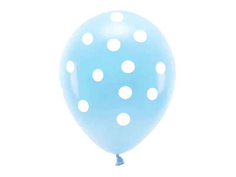 Pastell Eco Ballonger 33 cm Dots himmelsblå