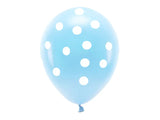 Pastell Eco Ballonger 33 cm Dots himmelsblå