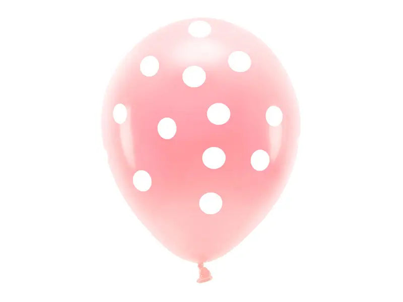 Pastell Eco Ballonger 33 cm Dots ljusrosa