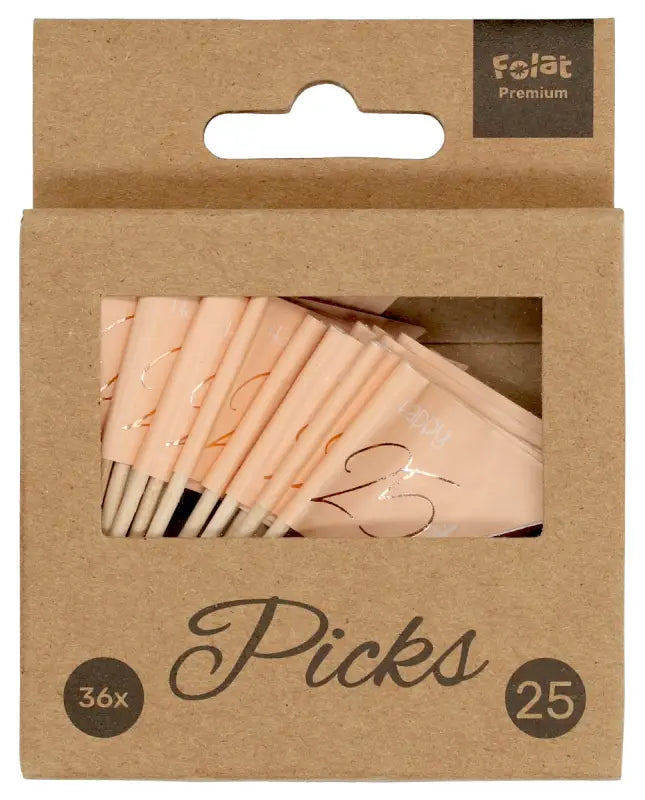 Pickers Elegant Lush Blush 25 år - 36 stycken - Dekorationer