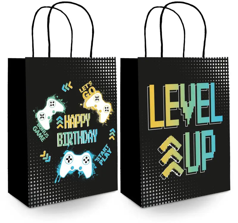 Presentpåsar ’Level Up’ - 20 x 27 cm - 6-pack - Presentpåsar