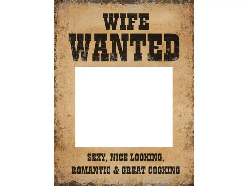 Skyltar ’Husband Wanted’ och ’Wife Wanted’ 2-pack