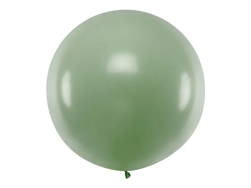 Round balloon 1 m Pastel Rosemary Green