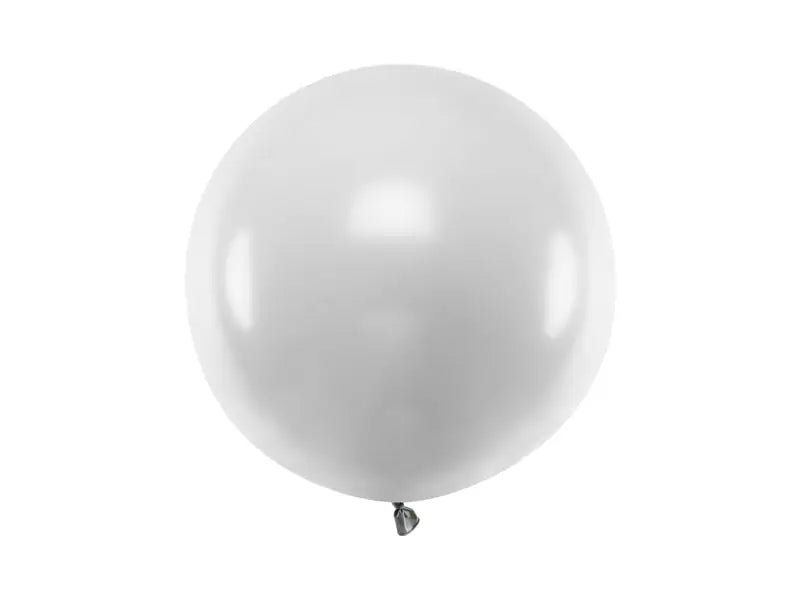 Round balloon 60 cm Metallic Silver Snow